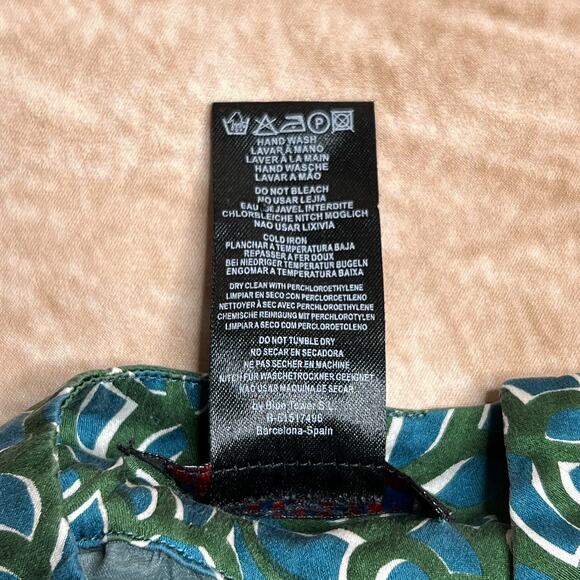 Custo Barcelona Dolman Sleeve Loose Flowy Oversized Silk Blouse Mandala Print - Picture 7 of 10